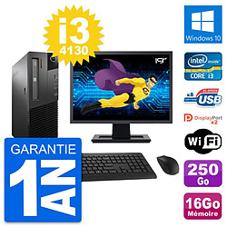 PC Lenovo M93p SFF Ecran 19" Intel i3-4130 RAM 16Go Disque 250Go Windows 10 Wifi · Occasion 