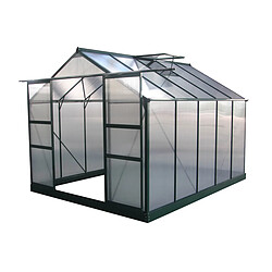 Habitat Et Jardin Serre jardin polycarbonate Dahlia Vert Sapin 7,67 m² 