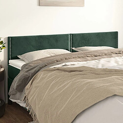 vidaXL Têtes de lit 2 pcs Vert foncé 90x5x78/88 cm Velours 