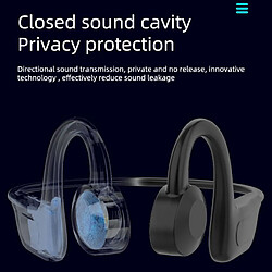 GUPBOO Casque à conduction osseuse Bluetooth sans fil étanche avec prise en charge du micro Carte SD TF pas cher