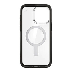 Speck Coque pour iPhone 15 Pro Max MagSafe Presidio Click-lock Douce au Toucher Noir transparent 