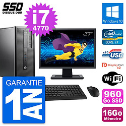 PC Tour HP ProDesk 600 G1 Ecran 27" i7-4770 RAM 16Go SSD 960Go Windows 10 Wifi · Occasion 