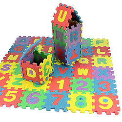 Universal Tapis de jeu pour enfants Lettres et chiffres Coussin mousse souple Coussin puzzle 72 pièces 