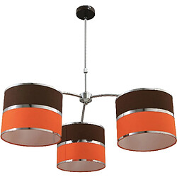 Plafonnier OLGA 3xE27 H.Reg.xD.85cm Orange/Marron