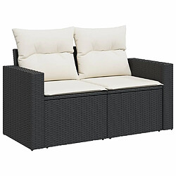 Avis vidaXL Salon de jardin 11 pcs avec coussins noir résine tressée