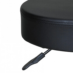 Mes Tabouret de bureau à roulettes 50x50x44/55 cm en PU noir pas cher