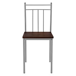 ML-Design Set table de salle à manger avec 4 chaises 110 cm marron/chêne foncé MDF/acier