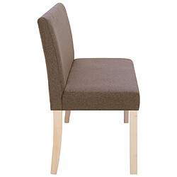 Avis vidaXL Banc 139,5 cm Marron Polyester