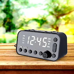 Acheter Universal Radio FM DAB Réveil numérique LCD Rétroéclairage Double port USB Minuteur de sommeil Bureau Chambre Voyage |(Le noir)