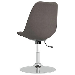 Acheter vidaXL Chaises pivotantes à manger lot de 6 Gris foncé Tissu