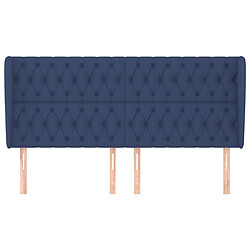 Avis Maison Chic Tête de lit scandinave avec oreilles,meuble de chambre Bleu 203x23x118/128 cm Tissu -MN69930