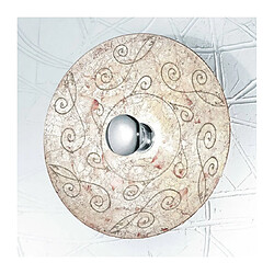 Luminaire Center Applique murale design LUNA chrome 1 ampoule Diamètre 89 Cm Argent Medici