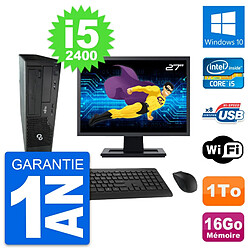 PC Fujitsu E500 DT Ecran 27" Intel i5-2400 RAM 16Go Disque 1To Windows 10 Wifi · Occasion 