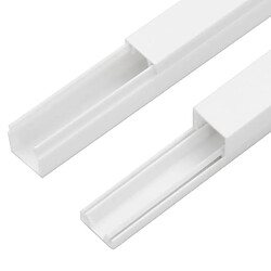 vidaXL Goulotte de câble 10x10 mm 10 m PVC pas cher