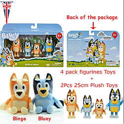 Universal Accueil Bingo Jouet Pack 4 pièces + Bingo 25 cm + Peluche bleue cadeau enfant(Coloré) 