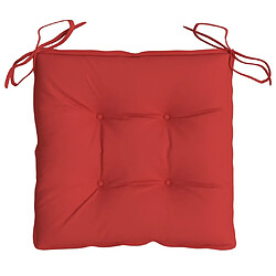 Acheter vidaXL Coussins de chaise lot de 4 rouge 40x40x7 cm tissu oxford