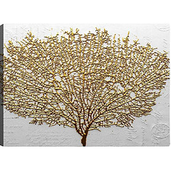 Hanah Home Tableau Arbre doré 70 x 100 cm.