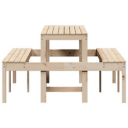 Acheter vidaXL Table de pique-nique 160x134x75 cm bois massif de pin