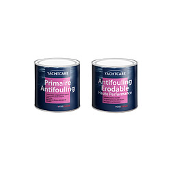 Pack YACHTCARE Primaire et antifouling - Gris - 2x 750 ml