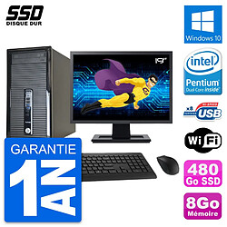 PC Tour HP ProDesk 400 G1 Ecran 19" G3220 RAM 8Go SSD 480Go Windows 10 Wifi - Occasion