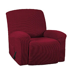 1 Pc Élastique Inclinable Housse De Canapé Antidérapant Doux Fauteuil Housse Housse Vin Rouge