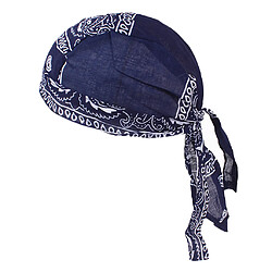 Durag Skull Cap Chute De Cheveux Foulard Musulman Bandana Turban Bleu Marine pas cher