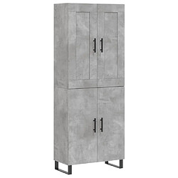 Maison Chic Buffet,Meuble de Rangement,commode pour salon,Cuisine Gris béton 69,5x34x180 cm Bois d'ingénierie -MN73834