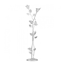 Lumière Lampadaire MARILENA 3 Light Métal,Verre Argent,Blanc