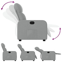 Acheter Maison Chic Fauteuil Relax pour salon, Fauteuil inclinable Gris clair Tissu -GKD23341