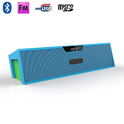 Enceinte Portable Bluetooth Hifi Radio Fm Réveil Lecteur Micro SD USB Jack Bleu - YONIS