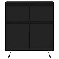 Maison Chic Buffet,Meuble de Rangement,commode pour salon,Cuisine Noir 60x35x70 cm Bois d'ingénierie -MN58030 pas cher