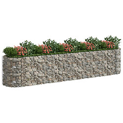 Avis Maison Chic Jardinière,Lit surélevé - Bac à fleurs - pot de fleur à gabion Fer galvanisé 500x100x100 cm -GKD46036