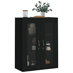 Avis vidaXL Armoire murale noir 69,5x34x90 cm bois d'ingénierie