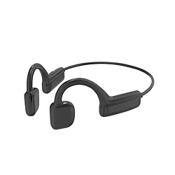 LUUCOZK Casque à conduction osseuse sans fil Casque Bluetooth étanche avec microphone-Noir 