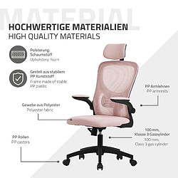 Acheter ML-Design Chaise de bureau gaming ergonomique rose pivotant en maille appui-tête réglable