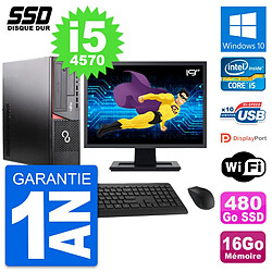 PC Fujitsu E920 DT Ecran 19" Intel i5-4570 RAM 16Go SSD 480Go Windows 10 Wifi · Occasion 