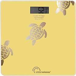 Pese-personne - LITTLE BALANCE - 8731 - Tortues sables métallisées - USB-réparable - 180 kg / 100 g - Jaune Type de produit : PESE-PERSONNE - IMPEDANCEMETRE - BALANCE - Pese-personne - LITTLE BALANCE - 8731 - Tortues sables métallisées - USB-réparable - 180 kg / 100 g - Jaune