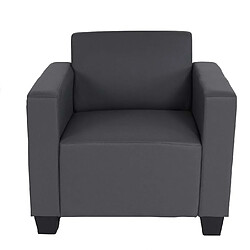 Mendler Modular Sofa-System Ensemble de canapés Lyon 3-1-1-1, similicuir ~ gris foncé pas cher