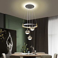 Universal Lustre LED rond en acrylique 60W, réglable en trois couleurs, adapté au salon et à la salle à manger