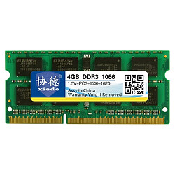 Wewoo Mémoire vive RAM DDR3 1066 MHz 4GB 1.5V Module de à compatibilité totale pour ordinateur portable