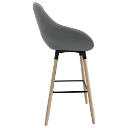 Avis vidaXL Tabouret de bar Gris clair Tissu