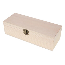 Boîte de Rangement Rectangle Coffret en Bois Boîte de Stockage Bibelot - 25x9.5x6.5cm pas cher