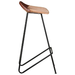 Acheter vidaXL Tabourets de bar lot de 4 marron cuir véritable