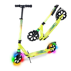 Ataa Trottinette pliable avec roues lumineuses LIME