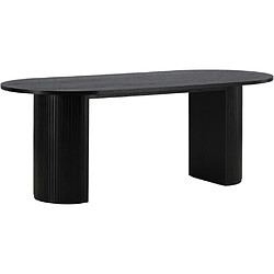 Venture Home Table de repas ovale Bianca 200 x 90 cm noir.