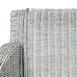 Maison Chic Chaises à manger avec coussin,Chaise pour cuisine Gris Rotin naturel -MN72311 pas cher