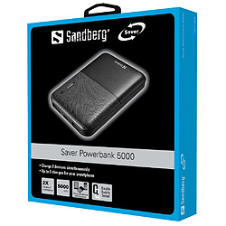 Sandberg Saver Powerbank 5000 banque d'alimentation électrique Noir Lithium Polymère (LiPo) 5000 mAh