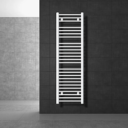 LuxeBath Radiateur de salle de bain Sahara Raccord latéral sèche-serviettes Blanc 40x150cm