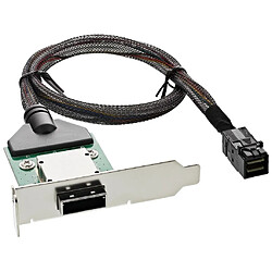 Support adaptateur InLine® SAS HD à profil bas ext. SFF-8088 à int. SFF-8643 0.5m