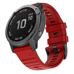 Wewoo Bracelet pour montre connectée Garmin Fenix 6 22mm Silicone Smart Watch de remplacement Rouge